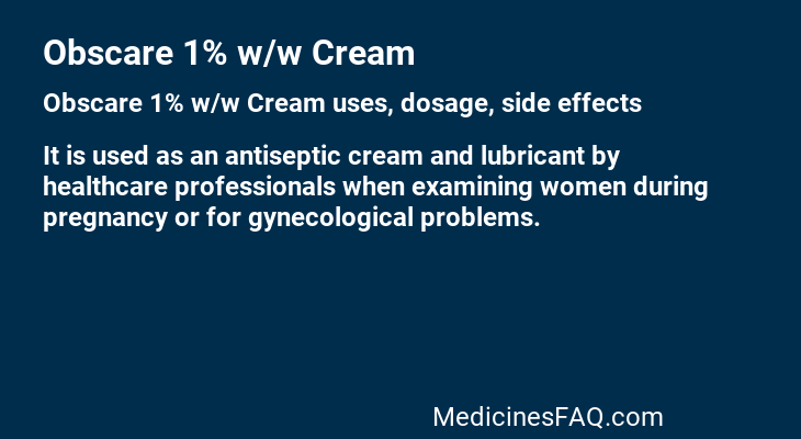 Obscare 1% w/w Cream