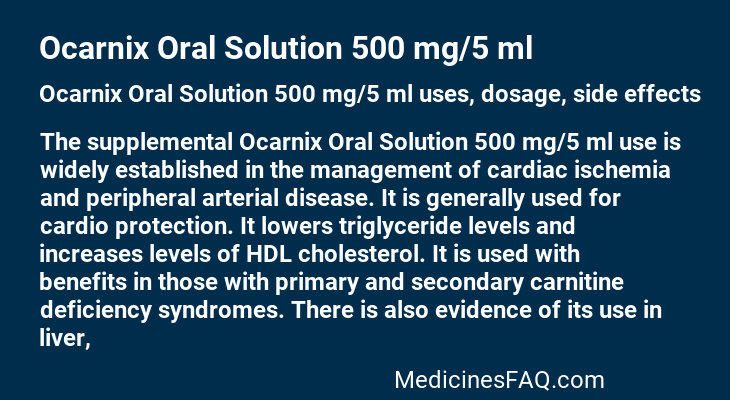 Ocarnix Oral Solution 500 mg/5 ml