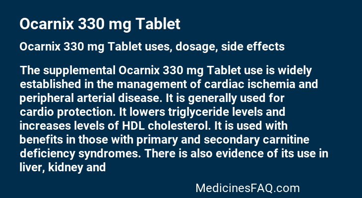 Ocarnix 330 mg Tablet