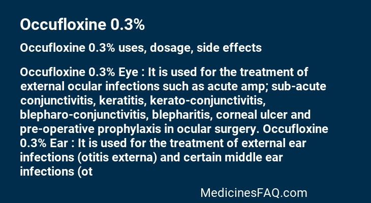 Occufloxine 0.3%