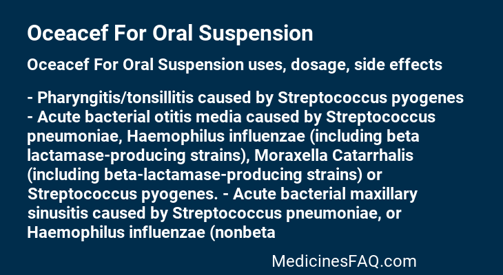 Oceacef For Oral Suspension
