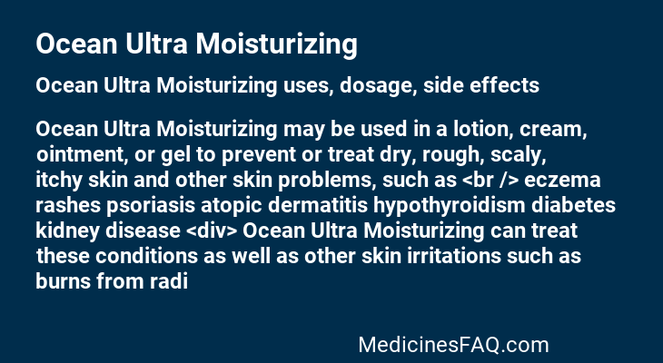 Ocean Ultra Moisturizing