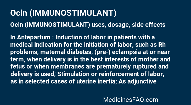 Ocin (IMMUNOSTIMULANT)