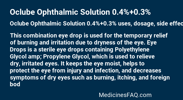 Oclube Ophthalmic Solution 0.4%+0.3%