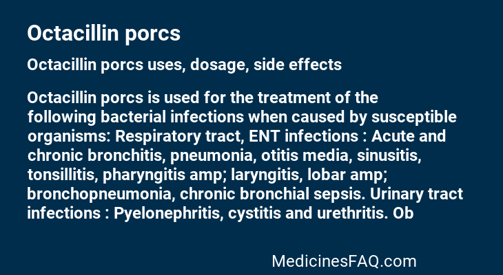 Octacillin porcs