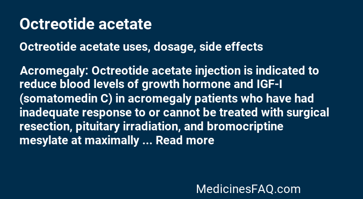 Octreotide acetate