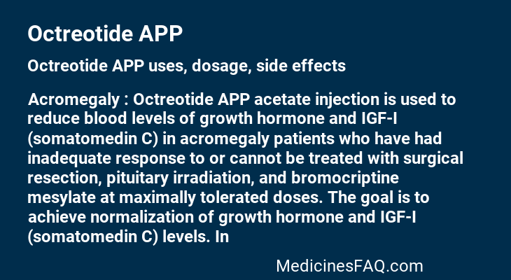 Octreotide APP