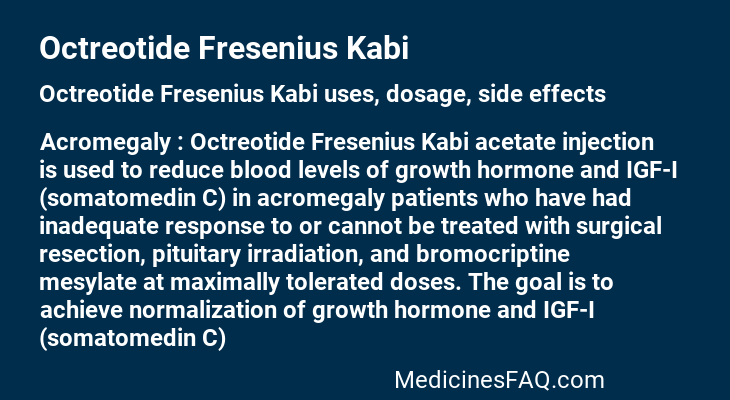 Octreotide Fresenius Kabi