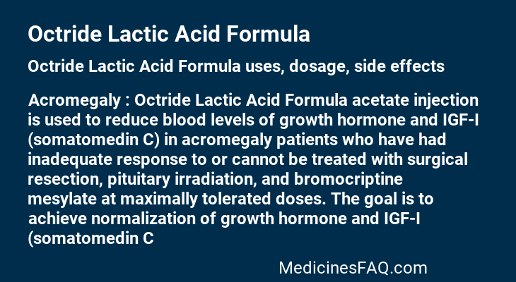 Octride Lactic Acid Formula