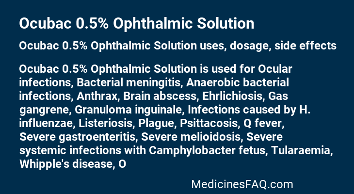 Ocubac 0.5% Ophthalmic Solution