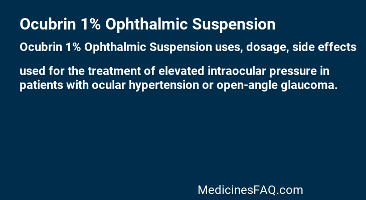 Ocubrin 1% Ophthalmic Suspension