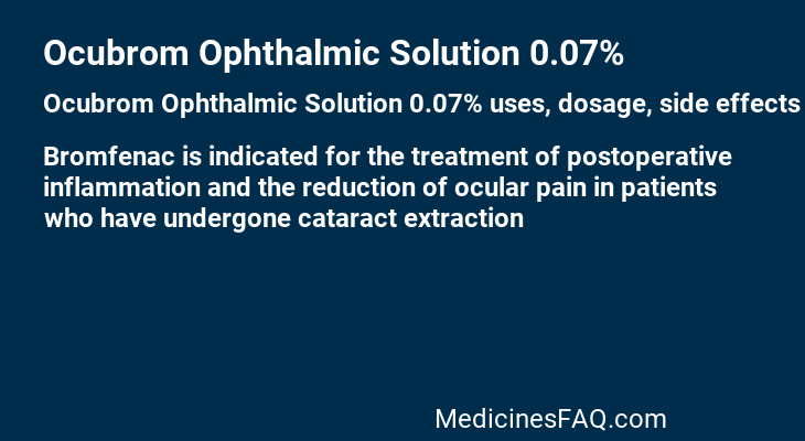 Ocubrom Ophthalmic Solution 0.07%