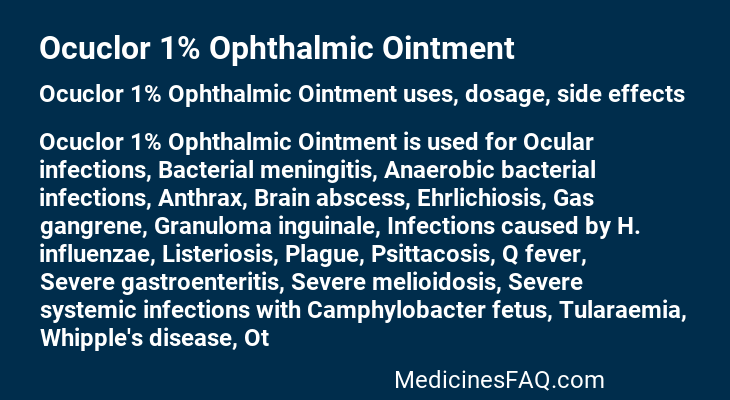 Ocuclor 1% Ophthalmic Ointment