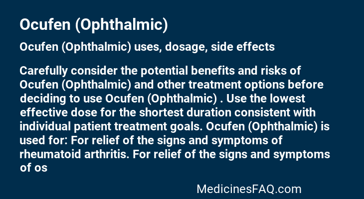 Ocufen (Ophthalmic)