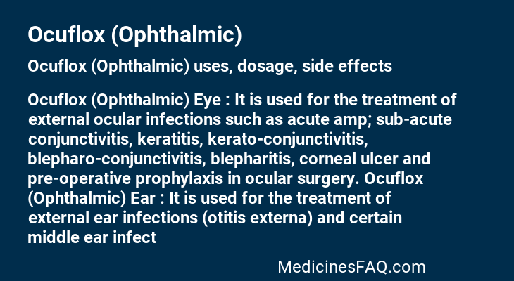 Ocuflox (Ophthalmic)