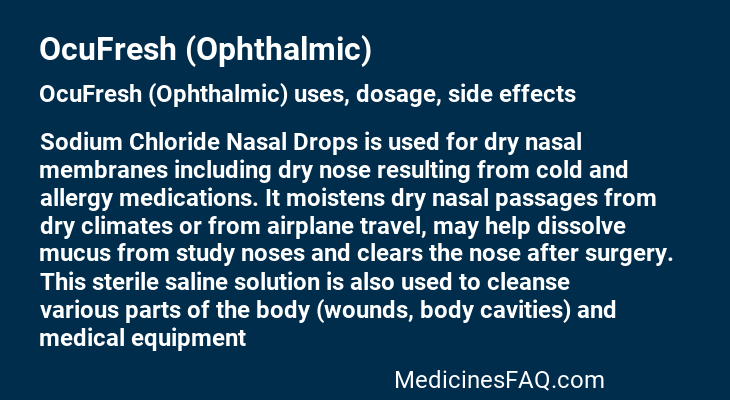 OcuFresh (Ophthalmic)