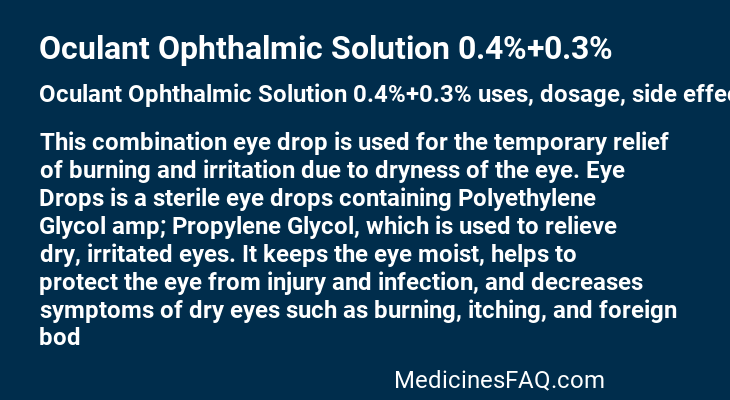 Oculant Ophthalmic Solution 0.4%+0.3%