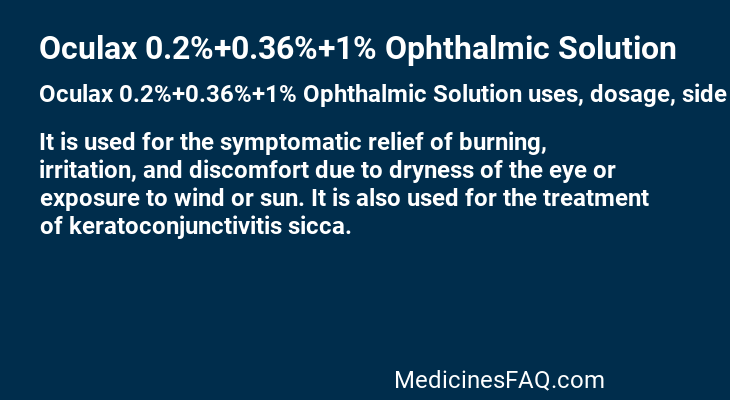 Oculax 0.2%+0.36%+1% Ophthalmic Solution