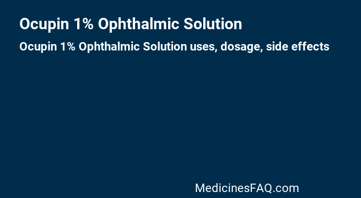 Ocupin 1% Ophthalmic Solution