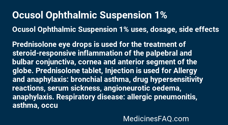 Ocusol Ophthalmic Suspension 1%