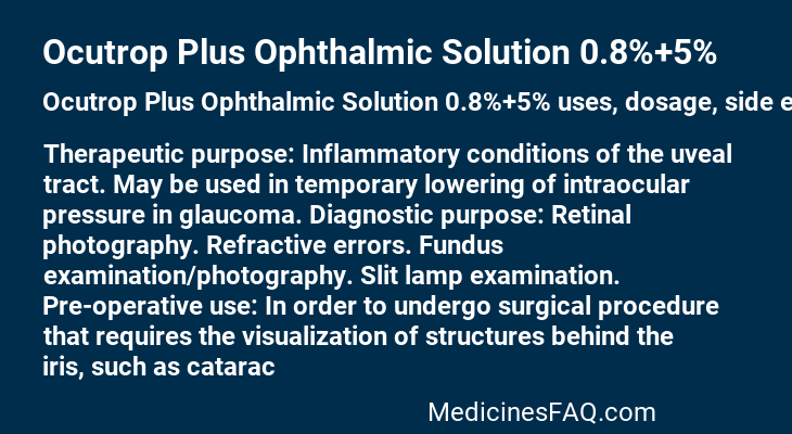 Ocutrop Plus Ophthalmic Solution 0.8%+5%