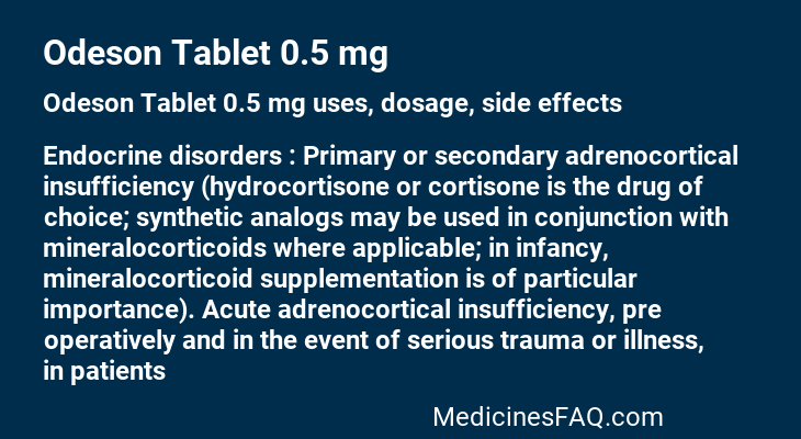 Odeson Tablet 0.5 mg