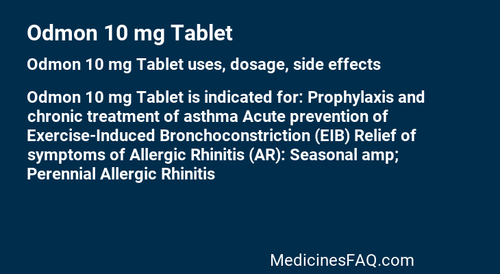 Odmon 10 mg Tablet