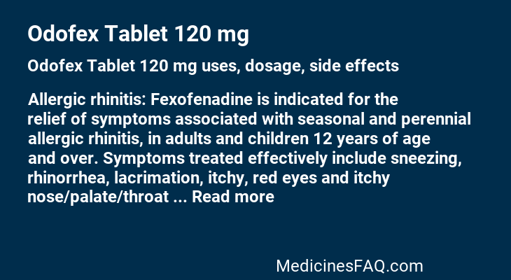 Odofex Tablet 120 mg