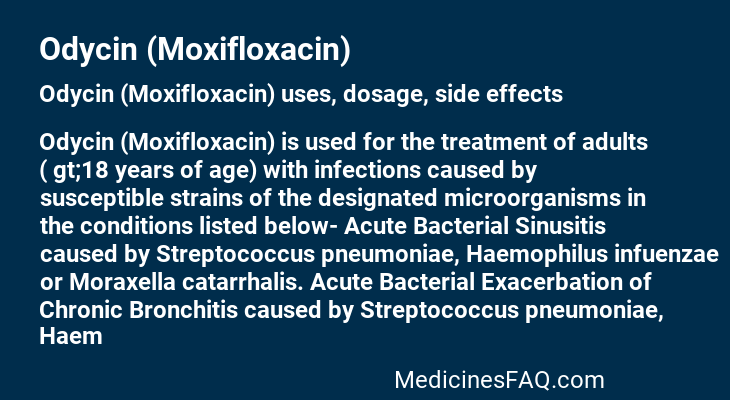 Odycin (Moxifloxacin)