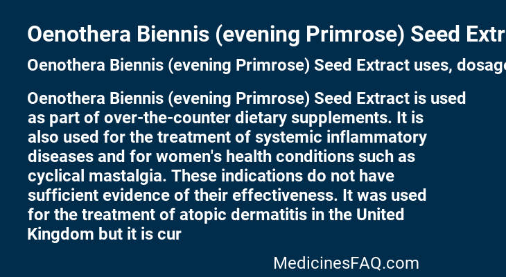 Oenothera Biennis (evening Primrose) Seed Extract