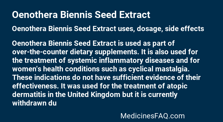 Oenothera Biennis Seed Extract