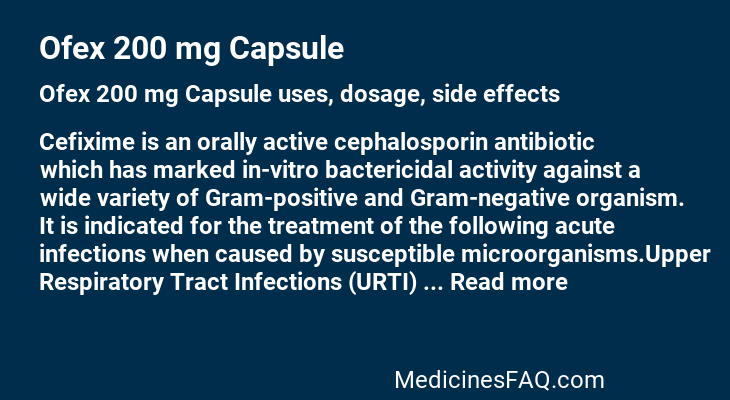 Ofex 200 mg Capsule