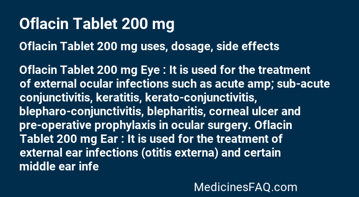 Oflacin Tablet 200 mg