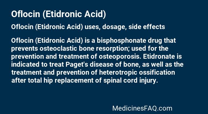 Oflocin (Etidronic Acid)