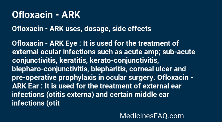 Ofloxacin - ARK