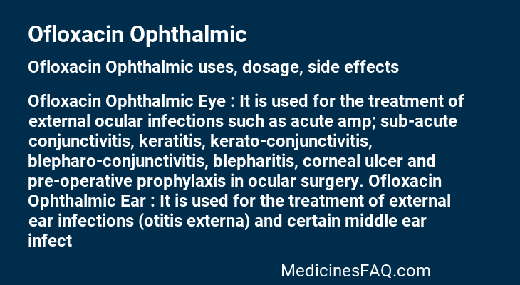 Ofloxacin Ophthalmic