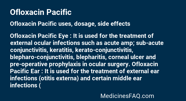 Ofloxacin Pacific