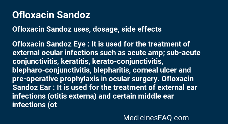 Ofloxacin Sandoz