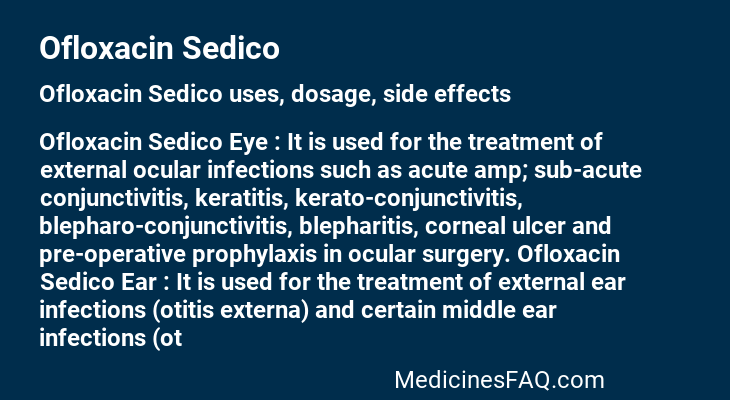 Ofloxacin Sedico