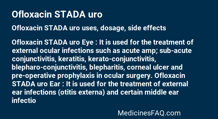 Ofloxacin STADA uro