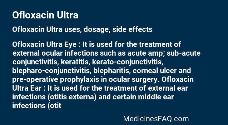 Ofloxacin Ultra