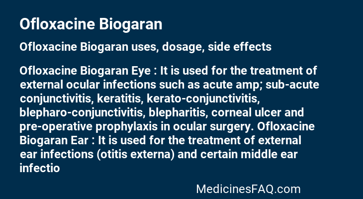 Ofloxacine Biogaran