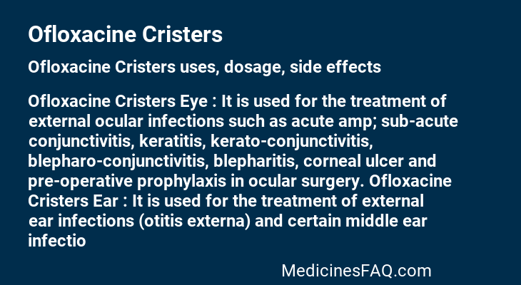 Ofloxacine Cristers