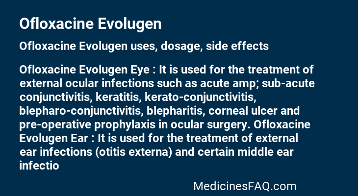 Ofloxacine Evolugen