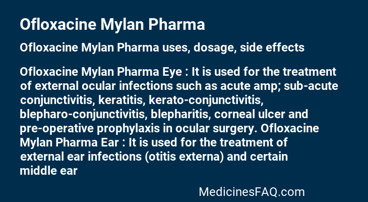 Ofloxacine Mylan Pharma