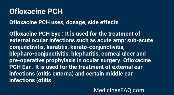 Ofloxacine PCH