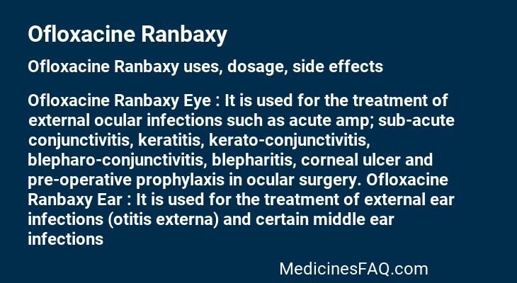 Ofloxacine Ranbaxy