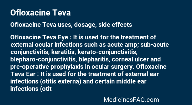 Ofloxacine Teva