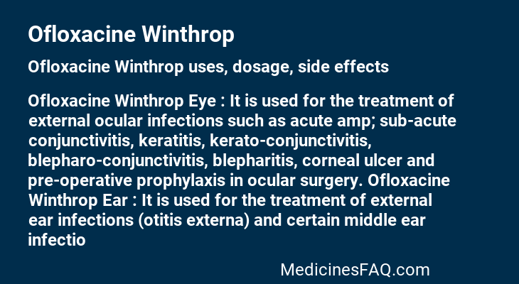 Ofloxacine Winthrop