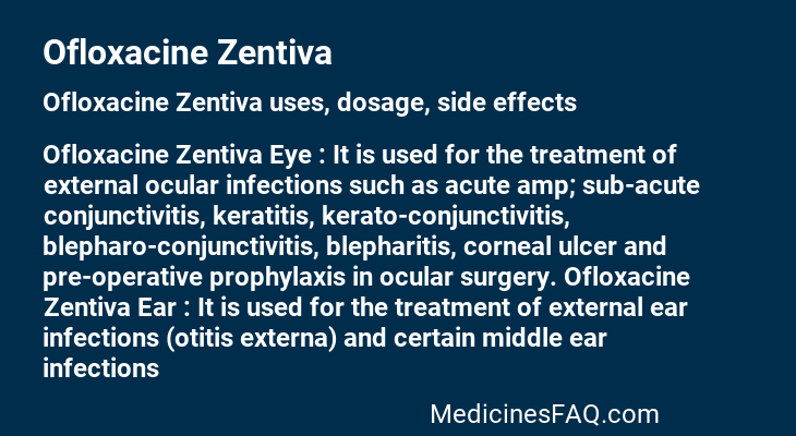 Ofloxacine Zentiva